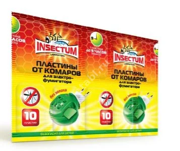 ИНСЕКТУМ (INSECTUM) пластины от комаров N10 (Корсарус, РФ)