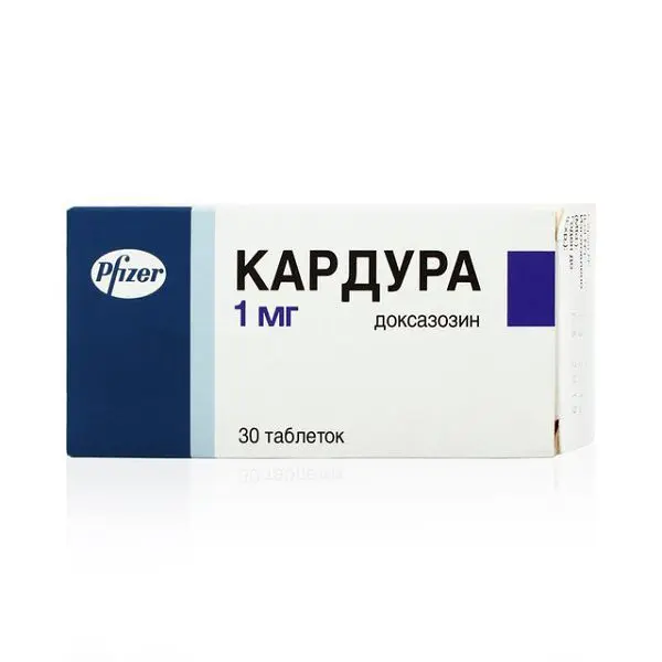 КАРДУРА табл. 1мг N30 (ПФАЙЗЕР Инк, ГЕРМАНИЯ)