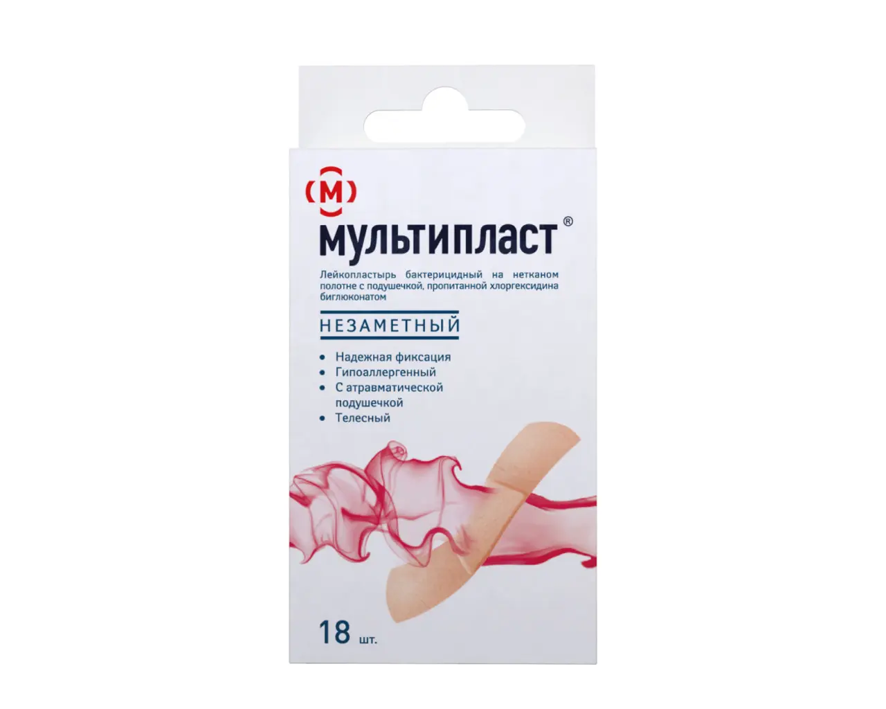 ПЛАСТЫРЬ бактерицид. Мультипласт набор незаметный неткан беж. N18 (ВАЛЕНТА, РФ)