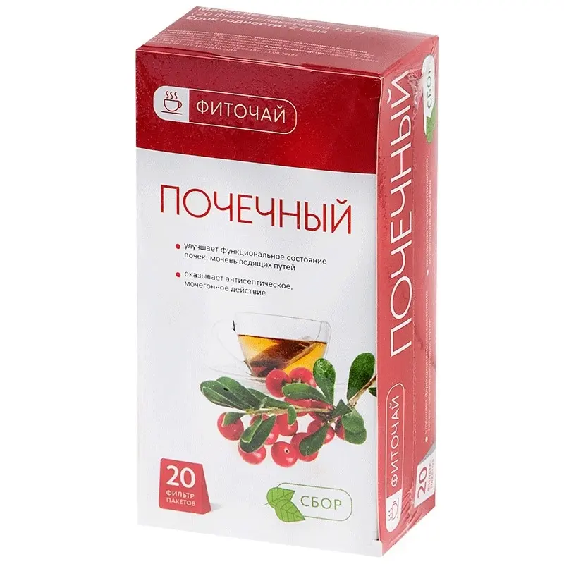 ПОЧЕЧНЫЙ СБОР фиточай (фильтр-пак.) 1.5г N20 (ГРИН САЙД, РФ)