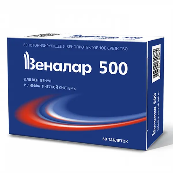 ВЕНАЛАР 500 табл. 0.44г N60 (ДИОД, РФ)