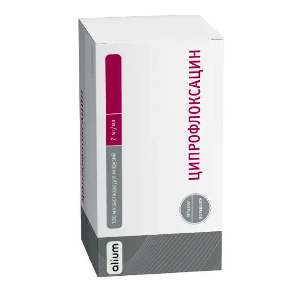 ЦИПРОФЛОКСАЦИН р-р д/инф. 2мг/мл - 100мл N50 (БИННОФАРМ, РФ)