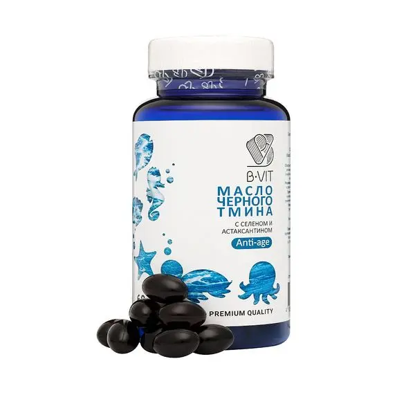ТМИНА ЧЕРНОГО МАСЛО Б-ВИТ (B-VIT) Селен/Астаксантин капс. 0.79г N60 (Сибфармконтракт, РФ)
