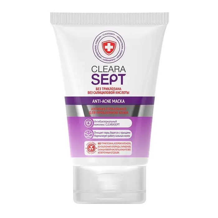 КЛИАСЕПТ (CLEARASEPT) Anti acne маска для лица антибакт- ная д/проблемн кожи 100мл (СвиссФарм, РФ)