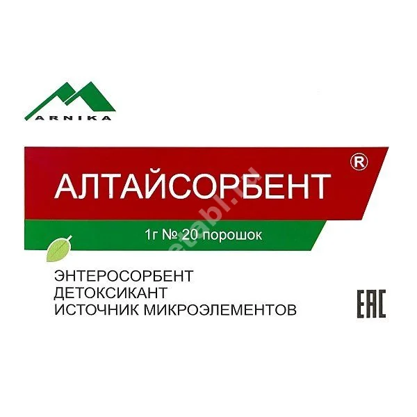 АЛТАЙСОРБЕНТ пор. д/р-ра внутр. (пак.) 1г N20 (Арника ТОО, КАЗАХСТАН)