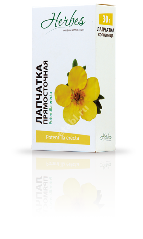 ЛАПЧАТКА БЕЛАЯ КОРНЕВИЩА 30г N1 (Хербес, РФ)