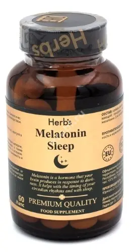 МЕЛАТОНИН Хербс капс. 1мг - 0.48г N60 (Фарма маркет Солюшн, ЛАТВИЯ)