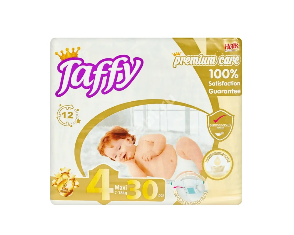 ТАФФИ (TAFFY) подгузники детские Премиум 7-18кг р.4 N30 (Халк Хидженик, ТУРЦИЯ)