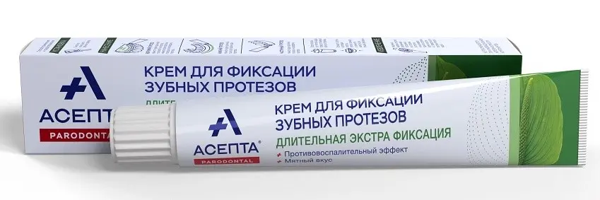 АСЕПТА крем для зубных протезов 40г Мята (ВЕРТЕКС, РФ)