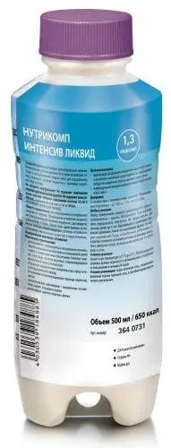 НУТРИКОМП Интенсив Ликвид энтеральное питание 500мл (Нутрихем Диэт унд Фарма, ГЕРМАНИЯ)