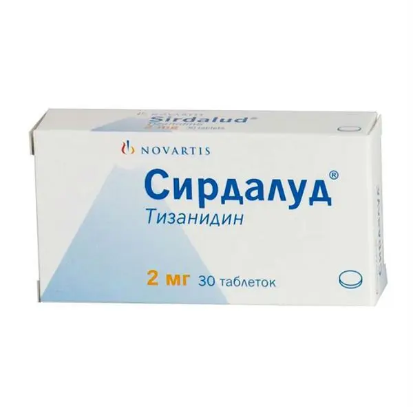 СИРДАЛУД табл. 2мг N30 (НОВАРТИС  ФАРМА, РФ/ТУРЦИЯ)