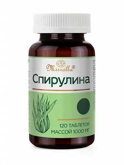 СПИРУЛИНА табл. 750мг - 1г N120 (МИРРОЛЛА, РФ)