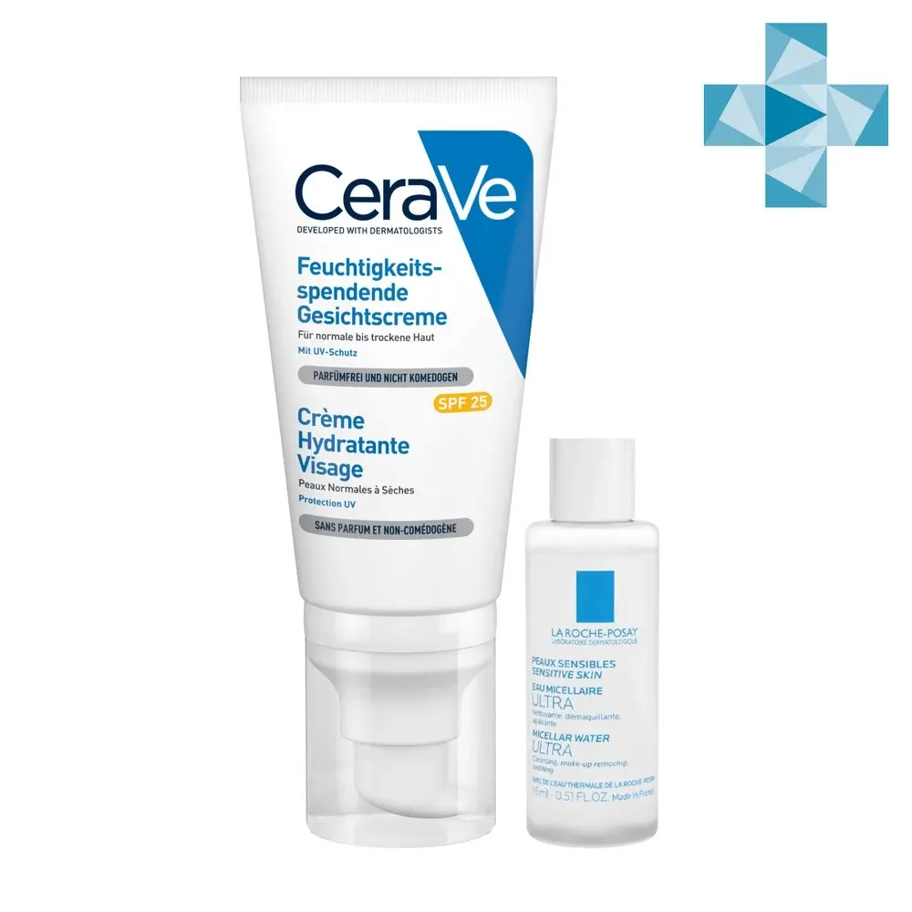ЦЕРАВЕ (CERAVE) набор (лосьон увлаж. 52мл+la roche-posay мицеллярная вода 15мл) (Лореаль С.А., ФРАНЦИЯ)