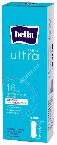 БЕЛЛА прокладки ежедневные Панти Ультра Extra long N16 (БЕЛЛА, РФ)