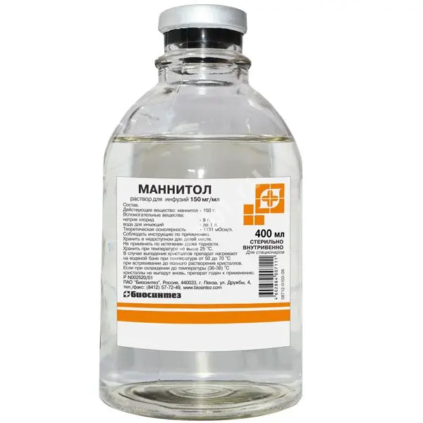 МАННИТОЛ р-р д/инф. (фл.) 15% - 400мл N12 (Биосинтез, РФ)