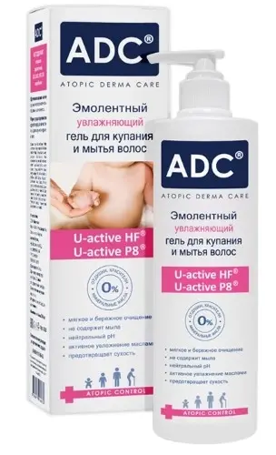 АДЦ (ADC) гель д/купания/мытья волос Эмолентный 0м+ 200мл (Наша Мама, РФ)