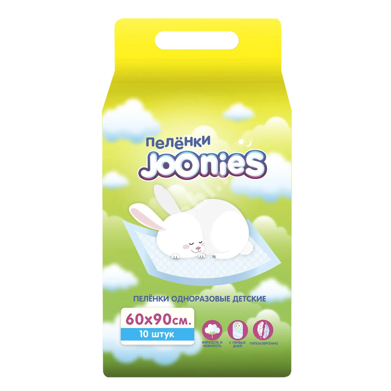 ДЖОНИС (JOONIES) пеленки впитывающие 60х90см N10 (Фужиан Ифа Гигиен Продактс, КИТАЙ)