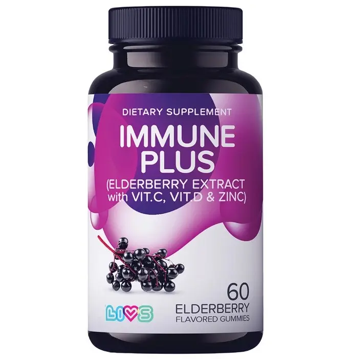 ИММУН ПЛЮС Ливс (Livs) вит.С,Д и цинк пастилки жев. 3г N60 Бузина (Мая Фуд Индастри, ИЗРАИЛЬ)