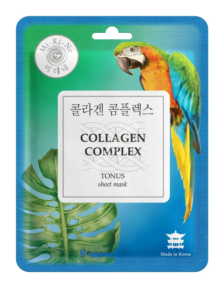 МИ-РИ-НЭ маска ткан для лица тонизир Collagen Complex 23г (Дермал Корея, РЕСПУБЛИКА КОРЕЯ)