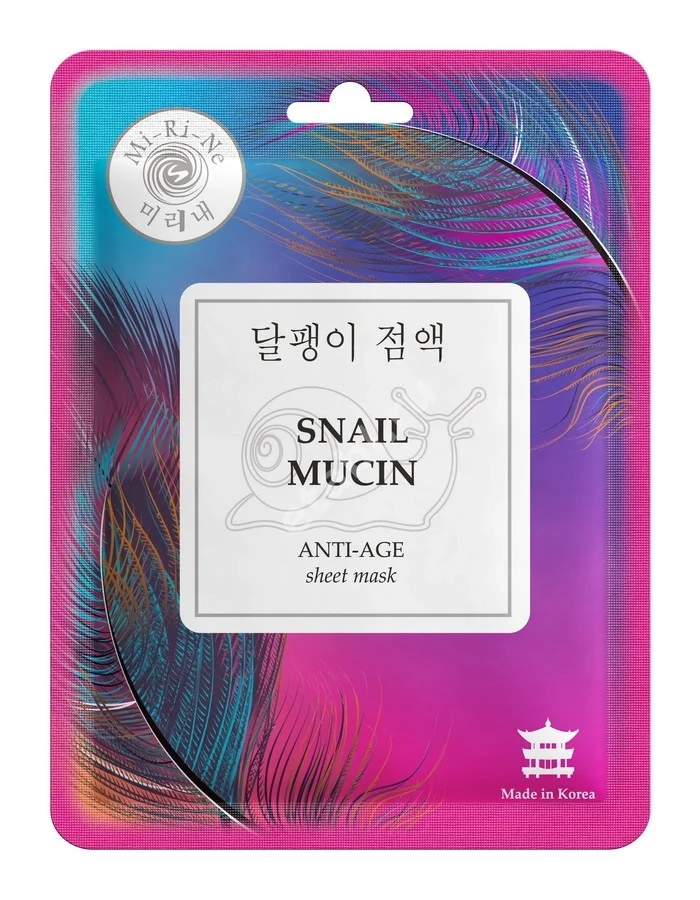 МИ-РИ-НЭ маска ткан для лица омолаж. Snail Mucin 23г (Дермал Корея, РЕСПУБЛИКА КОРЕЯ)