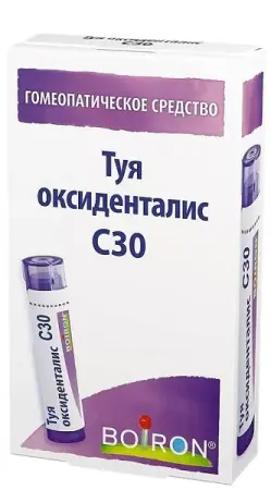 ТУЯ ОКСИДЕНТАЛИС С 30 гран. гомеопат. 4г N1 (Буарон Лаб, ФРАНЦИЯ)