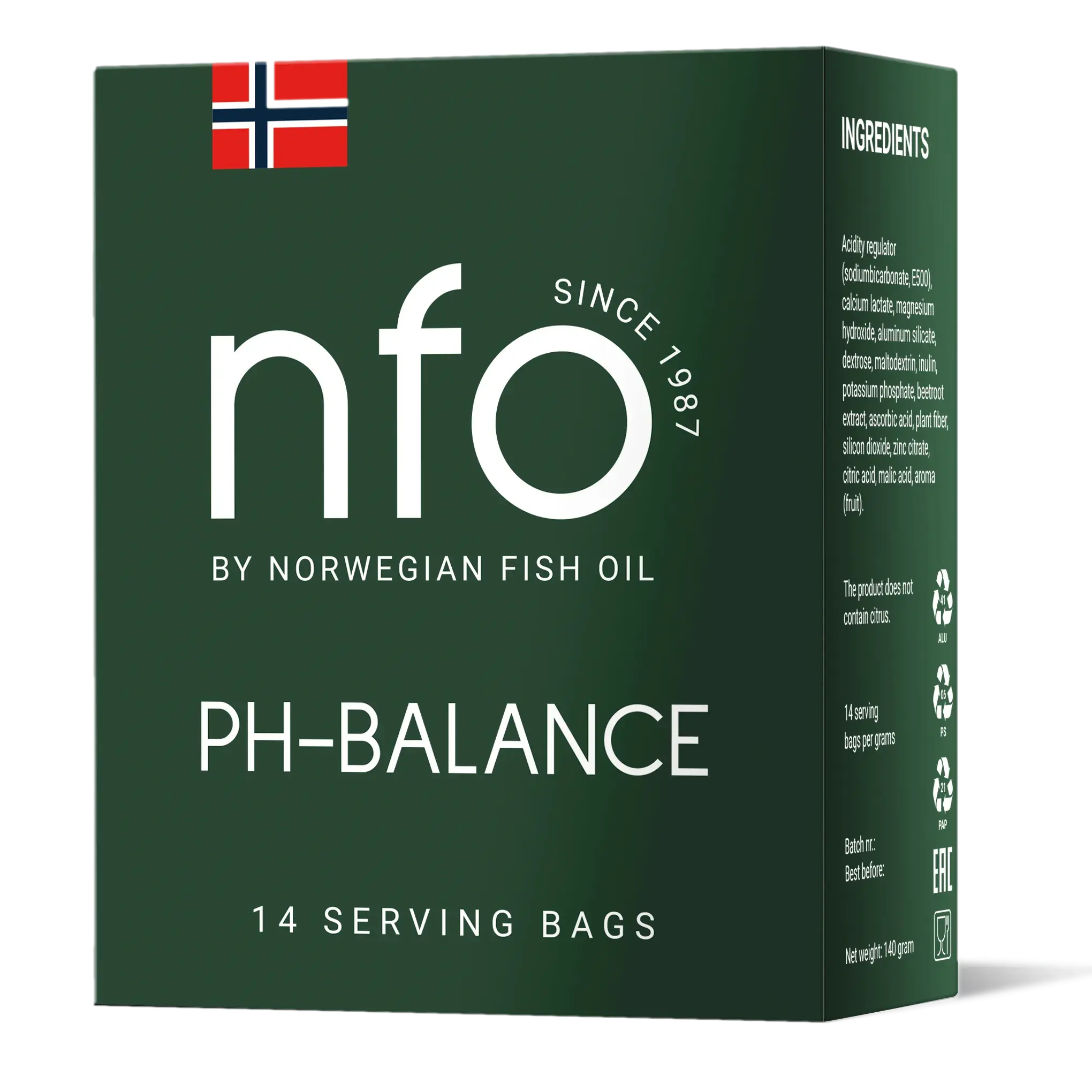 PH-БАЛАНС (NFO) пор. д/р-ра внутр. (пак.) 10г N14 (Фарматех, НОРВЕГИЯ)