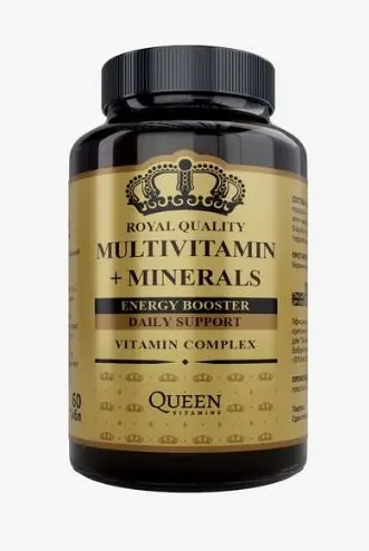 МУЛЬТИВИТАМИНЫ И МИНЕРАЛЫ Квин Витаминс (Queen Vitamins) табл. 1.11г N60 (Фарма маркет Солюшн, ЛАТВИЯ)