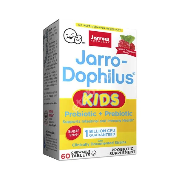 ДЖАРРО-ДОФИЛУС Кидс Jarrow Formulas табл. жев. 1млрд. КОЕ N60 Малина (Джарроу Формулас, США)
