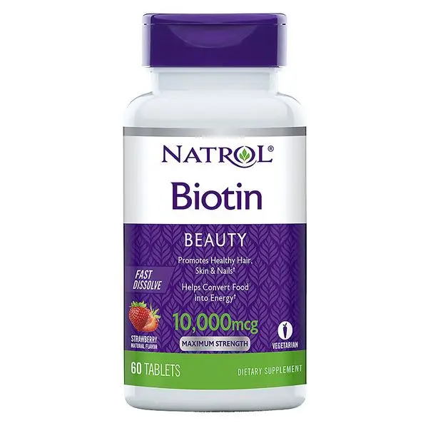 НАТРОЛ (NATROL) Биотин табл. д/рассас. (банк.) 10 000мкг N60 (Натрол, США)