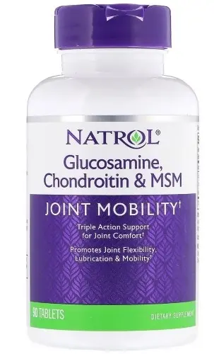 НАТРОЛ (NATROL) Глюкозамин Хондроитин и МСМ табл. 1.3г N90 (Натрол, США)