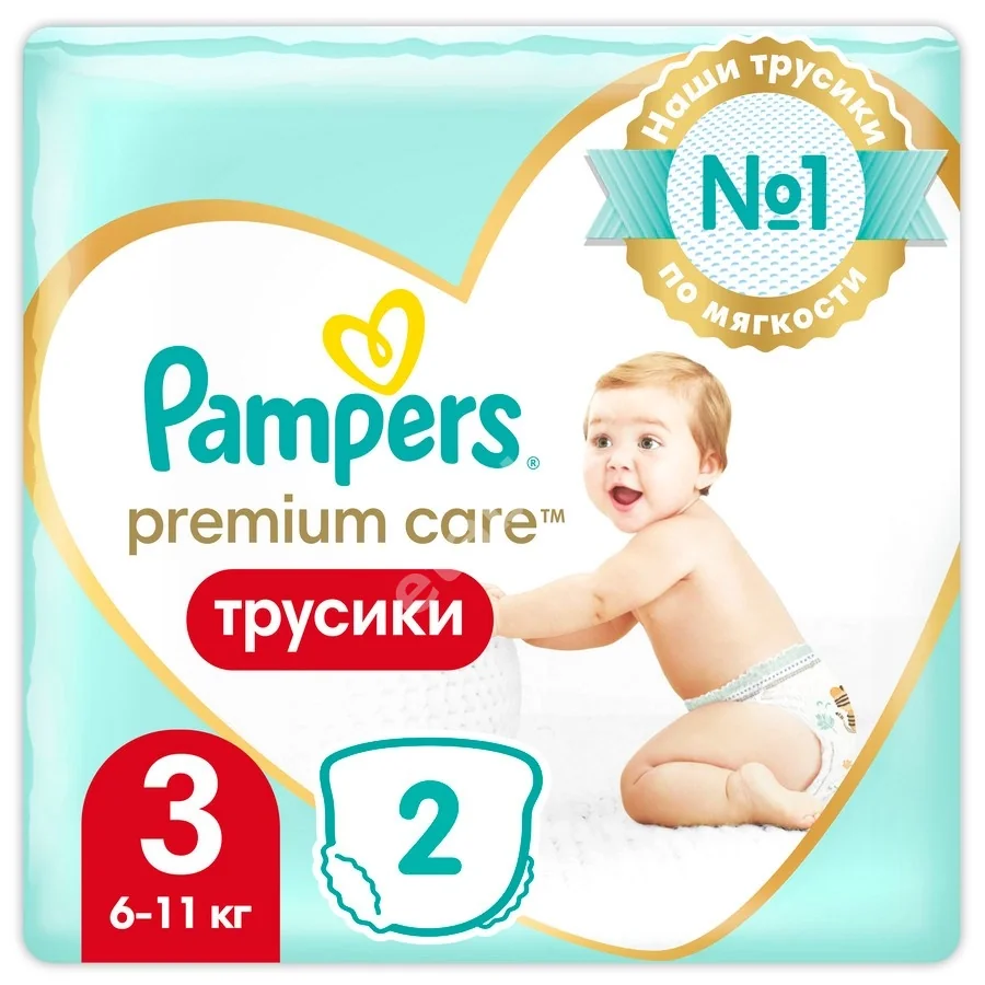 ПАМПЕРС подгузники-трусики Premium Care Pants 6-11кг р.миди 3 N2 (ПРОКТЕР & ГЕМБЛ , РФ)