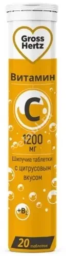 ВИТАМИН С Гроссхертц (GrossHertz) табл. шип. 1 200мг N20 (Фарминтегро, РФ)