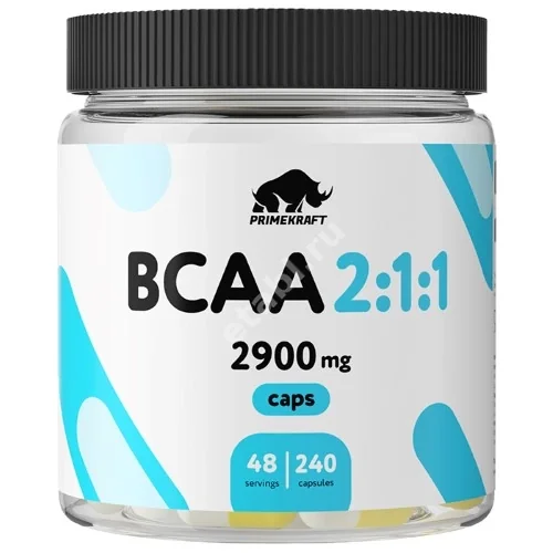 БЦАА (BCAA) 2:1:1 ПраймКрафт (Primekraft) капс. 0.58г N240 (Баргус Продакшн, РФ)