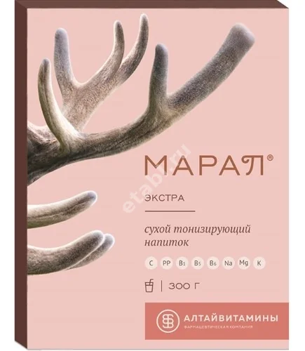 МАРАЛ Экстра сухой напиток тонизир пор. д/р-ра внутр. 300г N1 (Алтайвитамины, РФ)