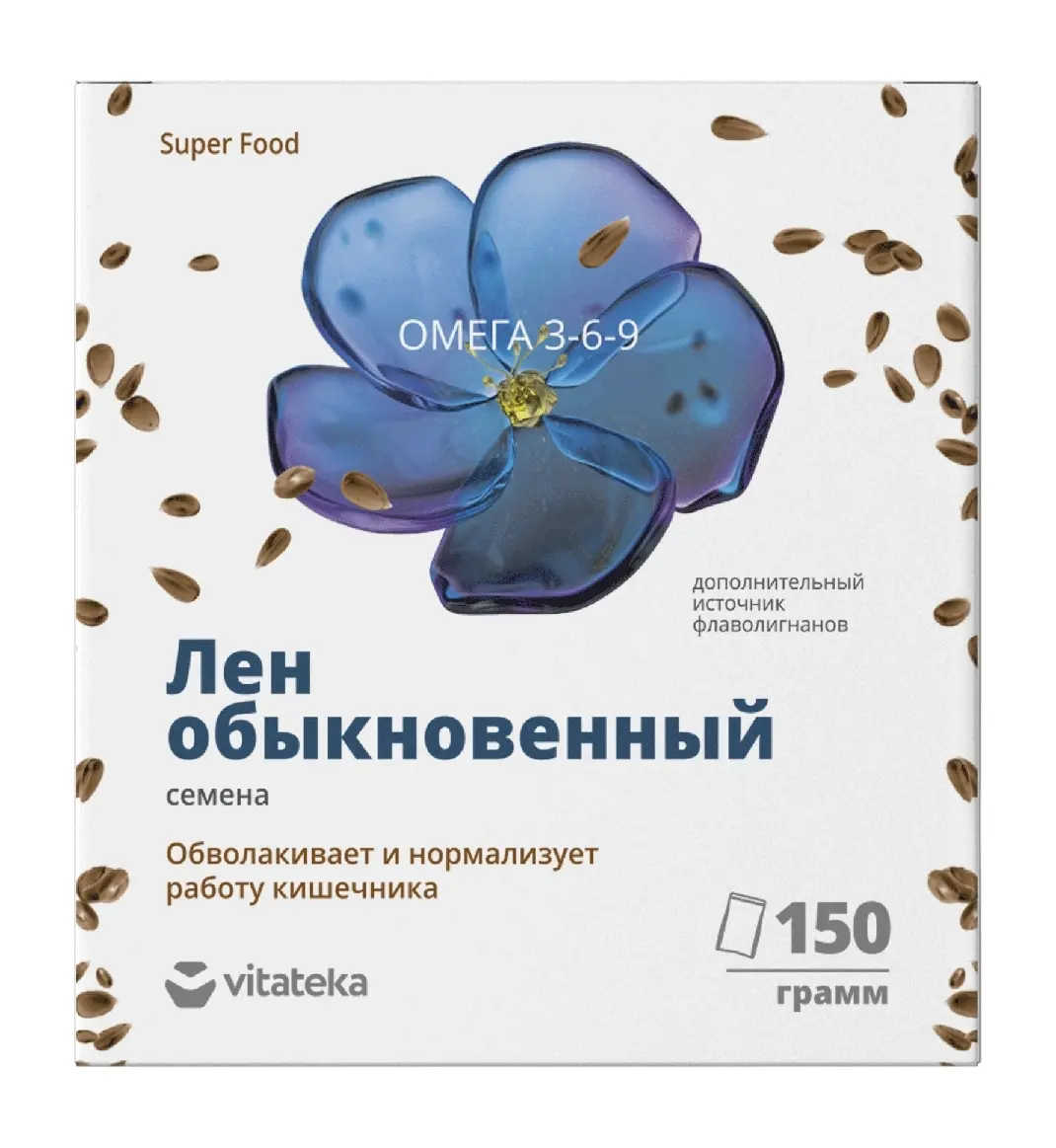 ЛЬНА СЕМЯ 150г (Биокор, РФ)