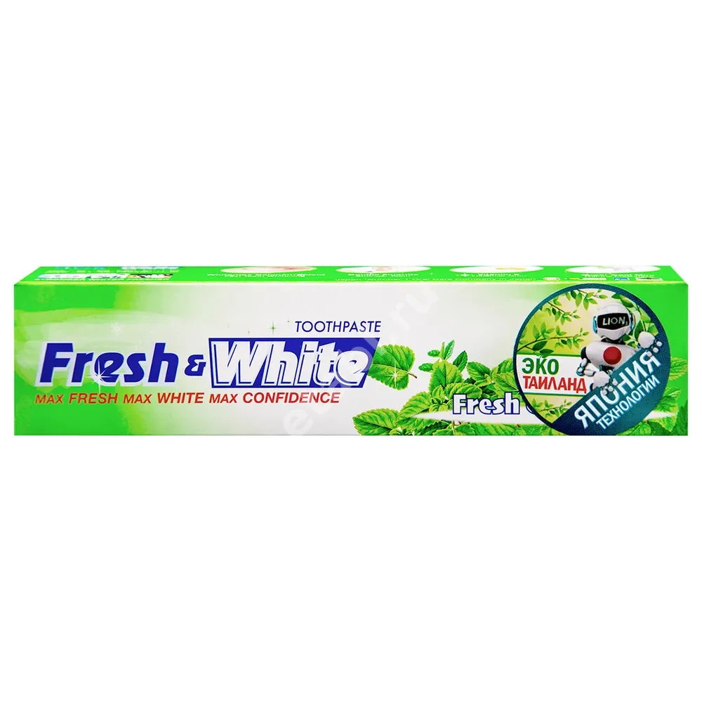 ЛИОН Fresh & White зубная паста д/защиты от кариеса прохладная мята 160г (Лион Корпорейшн , ТАИЛАНД)