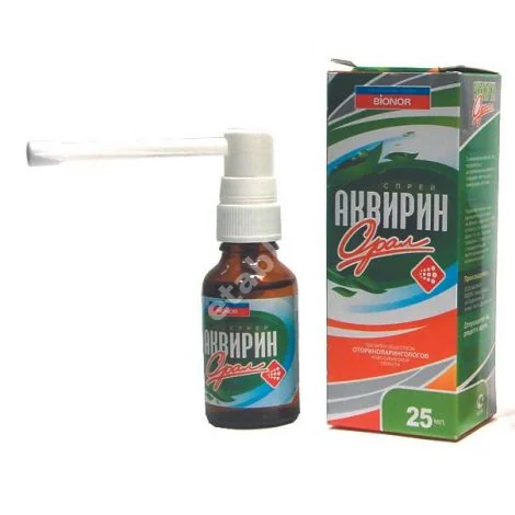 АКВИРИН ОРАЛ спрей наз. (фл.) 25мл N1 (ЮНИЛЕВЕР , РФ)