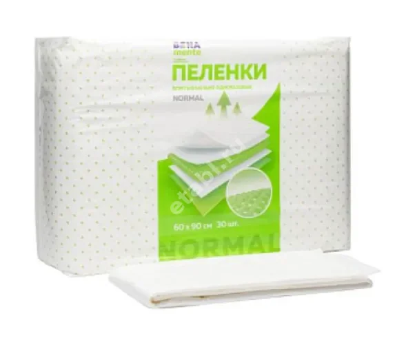 БОНА МЕНТЕ Нормал пеленки впитывающие 60х90см N30 (Интертекс, РФ)