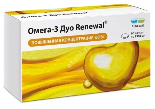 ОМЕГА-3 ДУО капс. 1.3г N60 (ОБНОВЛЕНИЕ, РФ)