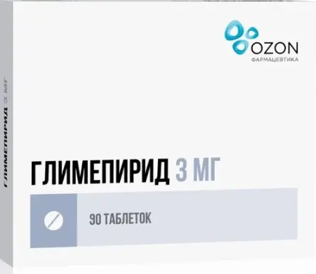 ГЛИМЕПИРИД табл. 3мг N90 (ОЗОН, РФ)