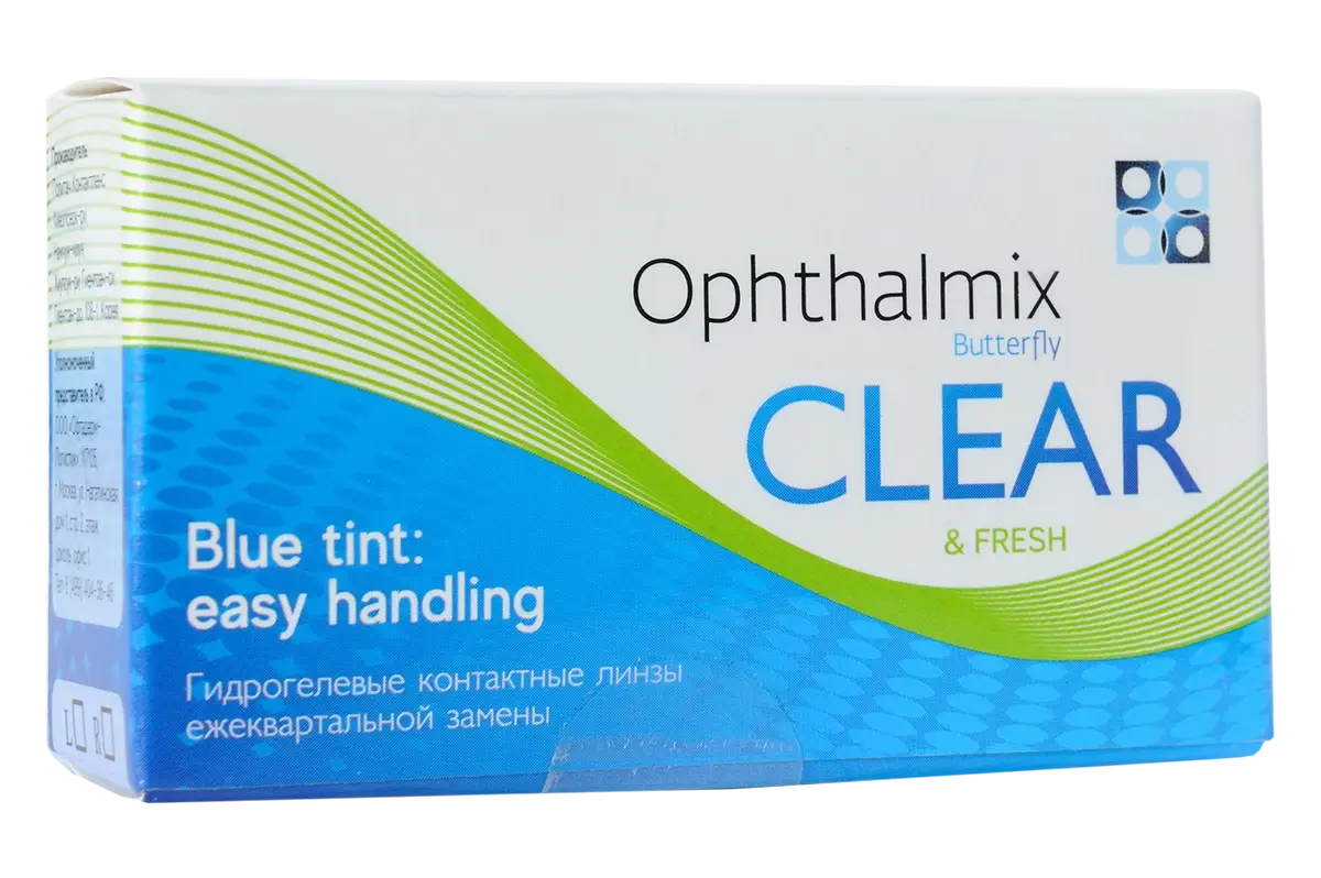 ЛИНЗЫ КОНТАКТНЫЕ Ophthalmix Butterfly 4шт традиц 3мес дневн Blue Tint -5,00 8.6 (Политач Контактленс, РЕСПУБЛИКА КОРЕЯ)