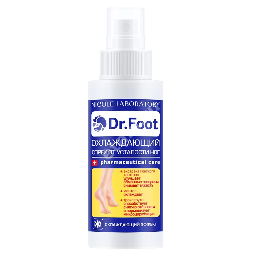 ДОКТОР ФУТ (Dr. Foot) спрей для ног охлажд 100мл (НИКОЛЬ, РФ)