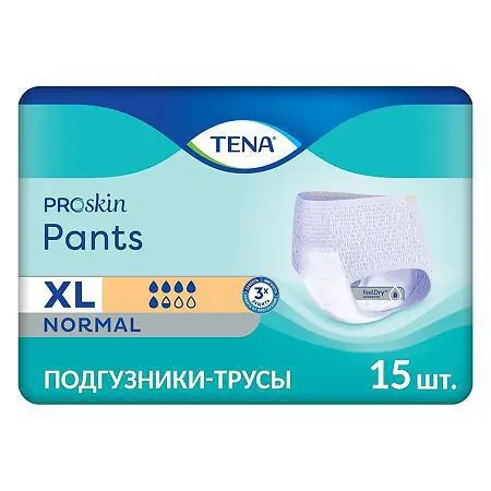 ТЕНА Pants трусы при недержании Normal 5.5кап. р.XL 120-160см N15 (Эссити Хайджин энд Хелс, КАНАДА/ПОЛЬША)