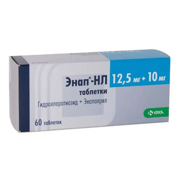 ЭНАП-НЛ табл. 12.5мг+10мг N60 (КРКА, РФ)