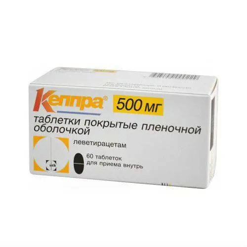 КЕППРА табл. п.п.о. 500мг N60 (ЮСБ  ФАРМА, РФ/БЕЛЬГИЯ)