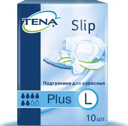 ТЕНА Slip подгузники д/взрослых Plus 6кап. р.L N10 (Эссити Хайджин энд Хелс, РФ/НИДЕРЛАНДЫ/ПОЛЬША)