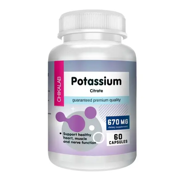 КАЛИЯ ЦИТРАТ Чикалаб (ChikaLab) капс. 670мг - 0.8г N60 (Биокорд, РФ)