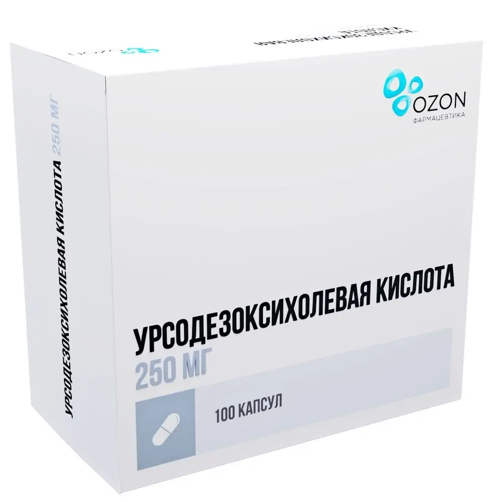 УРСОДЕЗОКСИХОЛЕВАЯ К-ТА капс. 250мг N100 (ОЗОН, РФ)