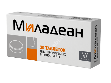 МИЛАДЕАН табл. дисперг. в полости рта 3мг+5мг N30 (ВАЛЕНТА, РФ)