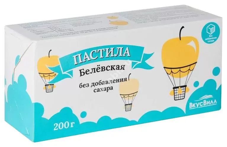ВКУСВИЛЛ пастила белевская без сахара 100г (Традиции Белева, РФ)